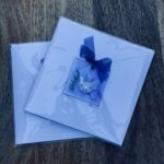 Greetings card with dove keepsake glass suncatcher