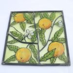 Stained glass panel measuring 20cm x 20cm