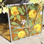 Handcrafted leaded glass stained panel ideal for the garden