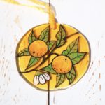 Sicilian oranges glass suncatcher