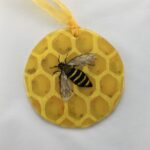 Fused glass bee suncatcher
